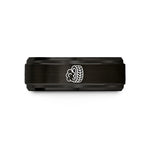 special presents for pairs – black tungsten burnout tire track wedding band