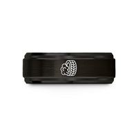 special presents for pairs – black tungsten burnout tire track wedding band
