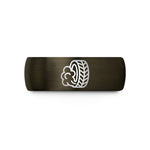 romantic present ideas couples – gunmetal & black tungsten burnout tire track wedding band