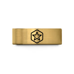 romantic presents for partners – gold tungsten hex badge star wedding band