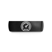 valentines day rings set – black tungsten speedometer wedding band