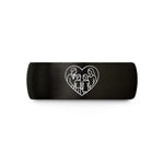 special presents for partners – black & gold tungsten family heart wedding band
