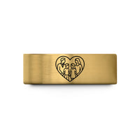 best valentines day presents – gold tungsten family heart wedding band
