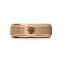 unique presents for pairs – rose gold tungsten family heart wedding band