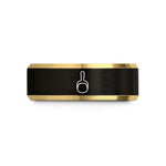 unique couple present ideas – black & gold tungsten flour scoop wedding band