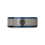 romantic present ideas valentines – blue & grey tungsten virus wedding band