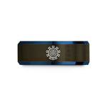 best presents for partners – gunmetal & blue tungsten virus wedding band