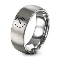 Couples Gifts for Valentines – gray tungsten vu meter ring