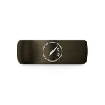 presents for couples her – gunmetal & black tungsten vu meter wedding band