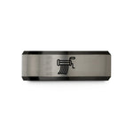 wedding bands for her – black & grey tungsten pasta maker wedding band