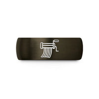 wedding bands for her – gunmetal & black tungsten pasta maker wedding band