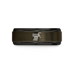 tungsten ring sets men – gunmetal & black tungsten pasta maker wedding band