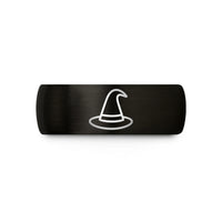tungsten bands for him – black & rose gold tungsten witch hat wedding band