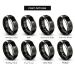 font options for inside engraving on black & grey courier on bicycle rings