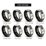 font options for inside engraving on black & grey courier on bicycle rings