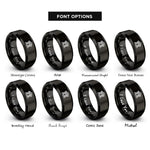 font options for inside engraving on black courthouse building rings