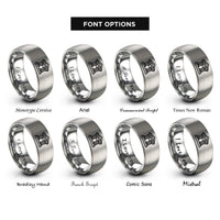 font options for inside engraving on silver courthouse building rings