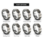 font options for inside engraving on gray courthouse building rings