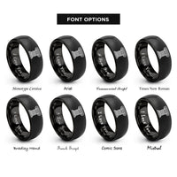 font options for inside engraving on black courthouse columns ionic rings