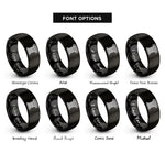 font options for inside engraving on black courthouse columns ionic rings