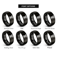 font options for inside engraving on black courthouse columns ionic rings