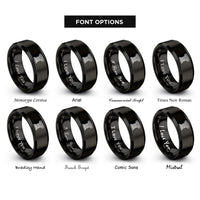 font options for inside engraving on black courthouse columns ionic rings
