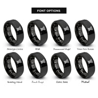 font options for inside engraving on black courthouse columns ionic rings