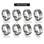 font options for inside engraving on silver courthouse columns ionic rings