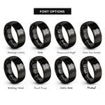 font options for inside engraving on black courthouse facade rings