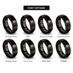 font options for inside engraving on black courthouse facade rings