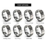 font options for inside engraving on silver courthouse facade rings
