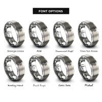 font options for inside engraving on gray cow rings