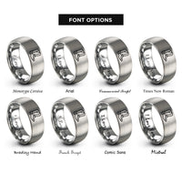 font options for inside engraving on silver cowboy boots pair rings