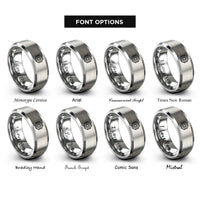 font options for inside engraving on silver cpu microchip rings