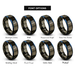 font options for inside engraving on gunmetal & blue crab rings