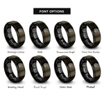 font options for inside engraving on gunmetal & black crankset rings