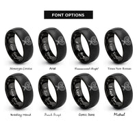 font options for inside engraving on black crash cymbals rings