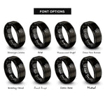 font options for inside engraving on black crash cymbals rings