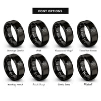 font options for inside engraving on black crash cymbals rings