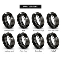 font options for inside engraving on black & grey creeper rings