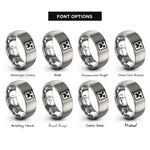 font options for inside engraving on grey creeper rings