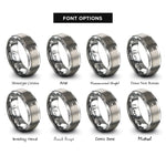 font options for inside engraving on gray creeper rings
