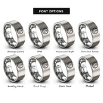 font options for inside engraving on grey crest anchor rings