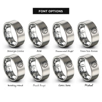 font options for inside engraving on grey crest anchor rings