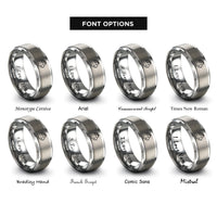 font options for inside engraving on grey crested guinea pig rings
