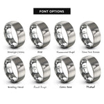 font options for inside engraving on gray crimping tool rings