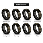 font options for inside engraving on gunmetal & black crimping tool rings
