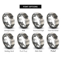font options for inside engraving on silver crocodile eye rings