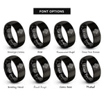 font options for inside engraving on black cross fleury rings