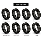 font options for inside engraving on black cross fleury rings